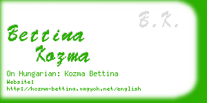 bettina kozma business card